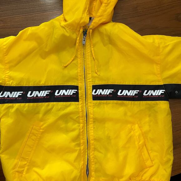 UNIF Break Jacket Size XS Hood Oversized Full Zip Pockets Lined - Picture 4 of 14